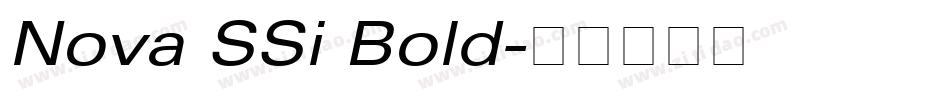Nova SSi Bold字体转换